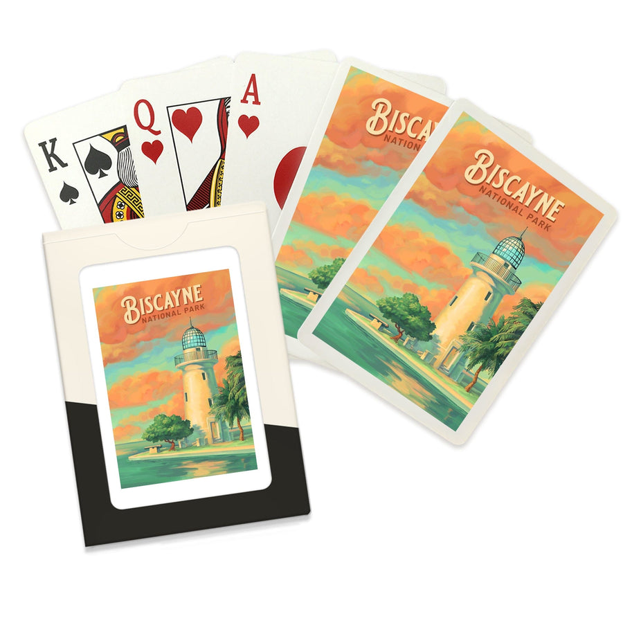 Playing Cards, Biscayne National Park, Oil Painting, 52 Card Deck with Jokers in Box, Unique Art Cards Lantern Press 