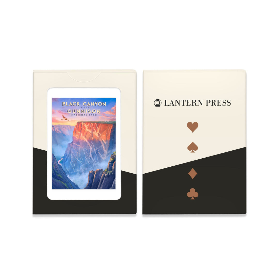 Playing Cards, Black Canyon of the Gunnison National Park, Oil Painting, 52 Card Deck with Jokers in Box, Unique Art Cards Lantern Press 