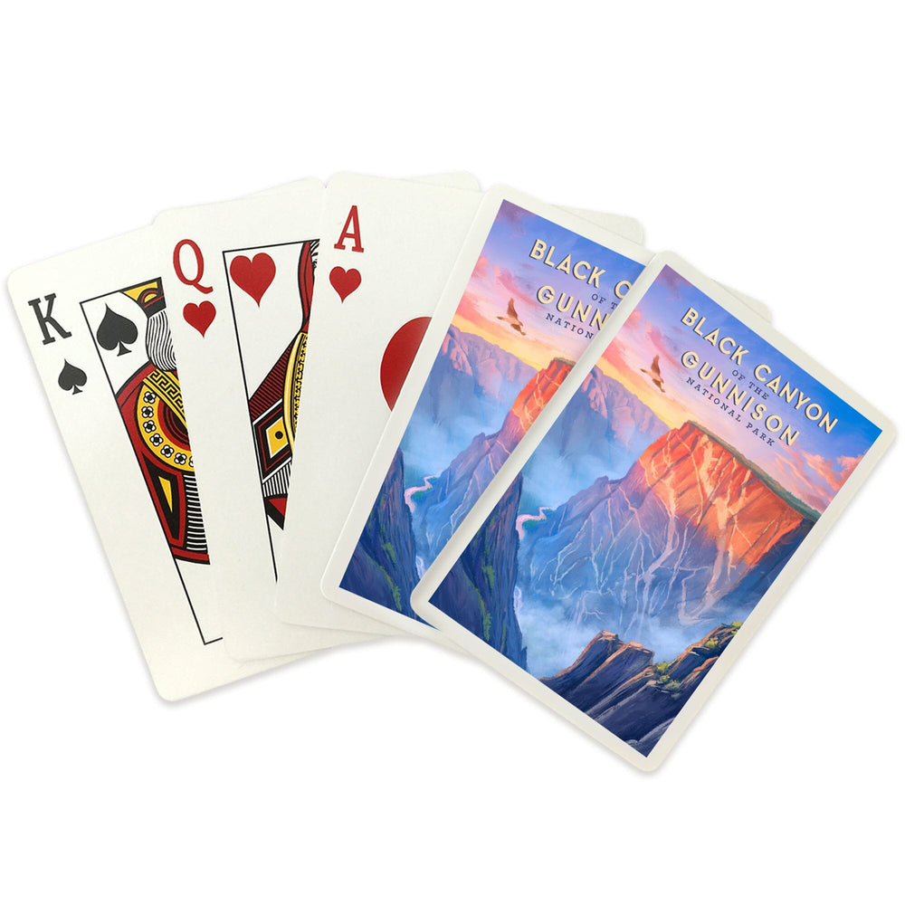 Playing Cards, Black Canyon of the Gunnison National Park, Oil Painting, 52 Card Deck with Jokers in Box, Unique Art Cards Lantern Press 