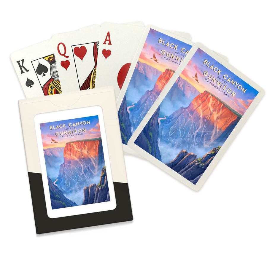 Playing Cards, Black Canyon of the Gunnison National Park, Oil Painting, 52 Card Deck with Jokers in Box, Unique Art Cards Lantern Press 