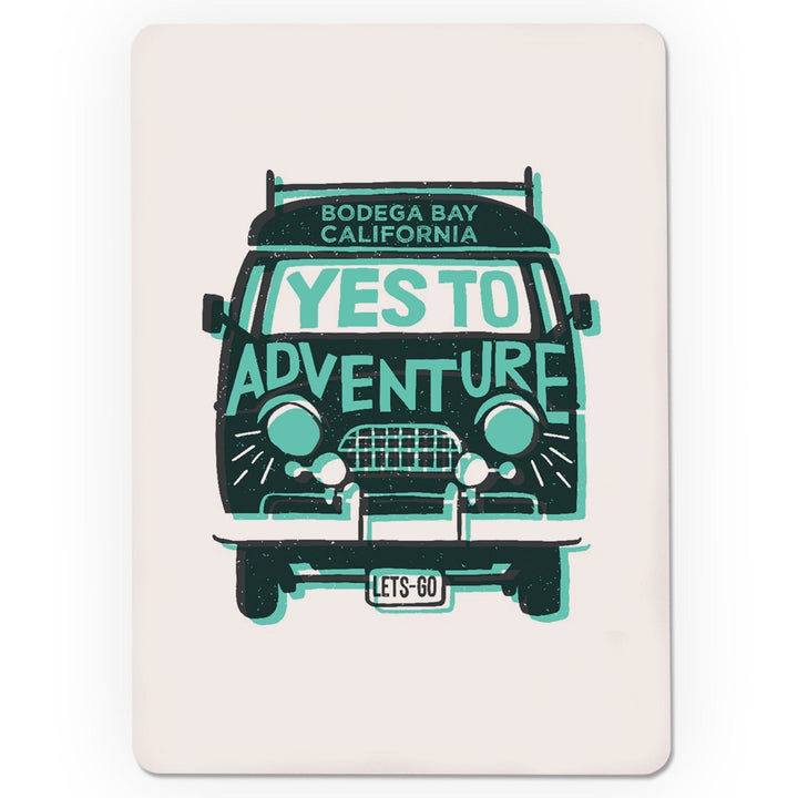 Playing Cards, Bodega Bay, California, Yes to Adventure, Outdoor More Series, Van, 52 Card Deck with Jokers in Box, Unique Art Cards Lantern Press 