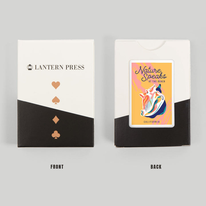 Playing Cards, California, Beach Bliss Collection, Beach Shell, Nature Speaks at the Beach, 52 Card Deck with Jokers in Box, Unique Art Cards Lantern Press 