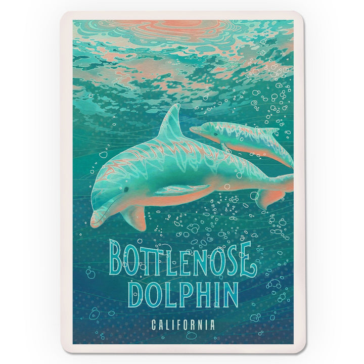 Playing Cards, California, Fluid Linework, Bottlenose Dolphin, 52 Card Deck with Jokers in Box, Unique Art Cards Lantern Press 