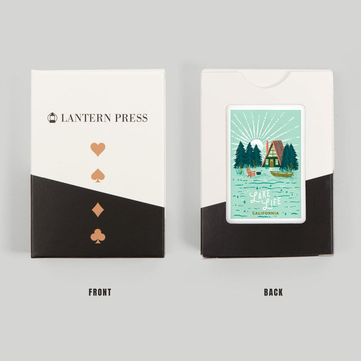 Playing Cards, California, Lake Life Series, Lake Life, 52 Card Deck with Jokers in Box, Unique Art Cards Lantern Press 