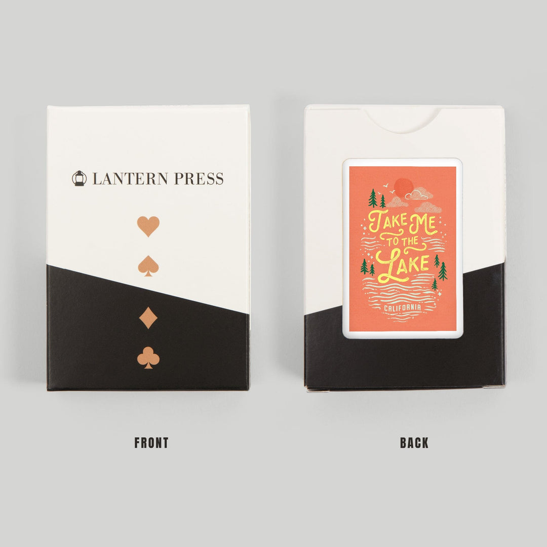 Playing Cards, California, Lake Life Series, Take Me To The Lake, 52 Card Deck with Jokers in Box, Unique Art Cards Lantern Press 