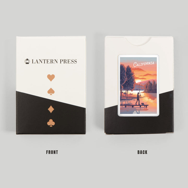 Playing Cards, California, This is Living, Fishing, 52 Card Deck with Jokers in Box, Unique Art Cards Lantern Press 