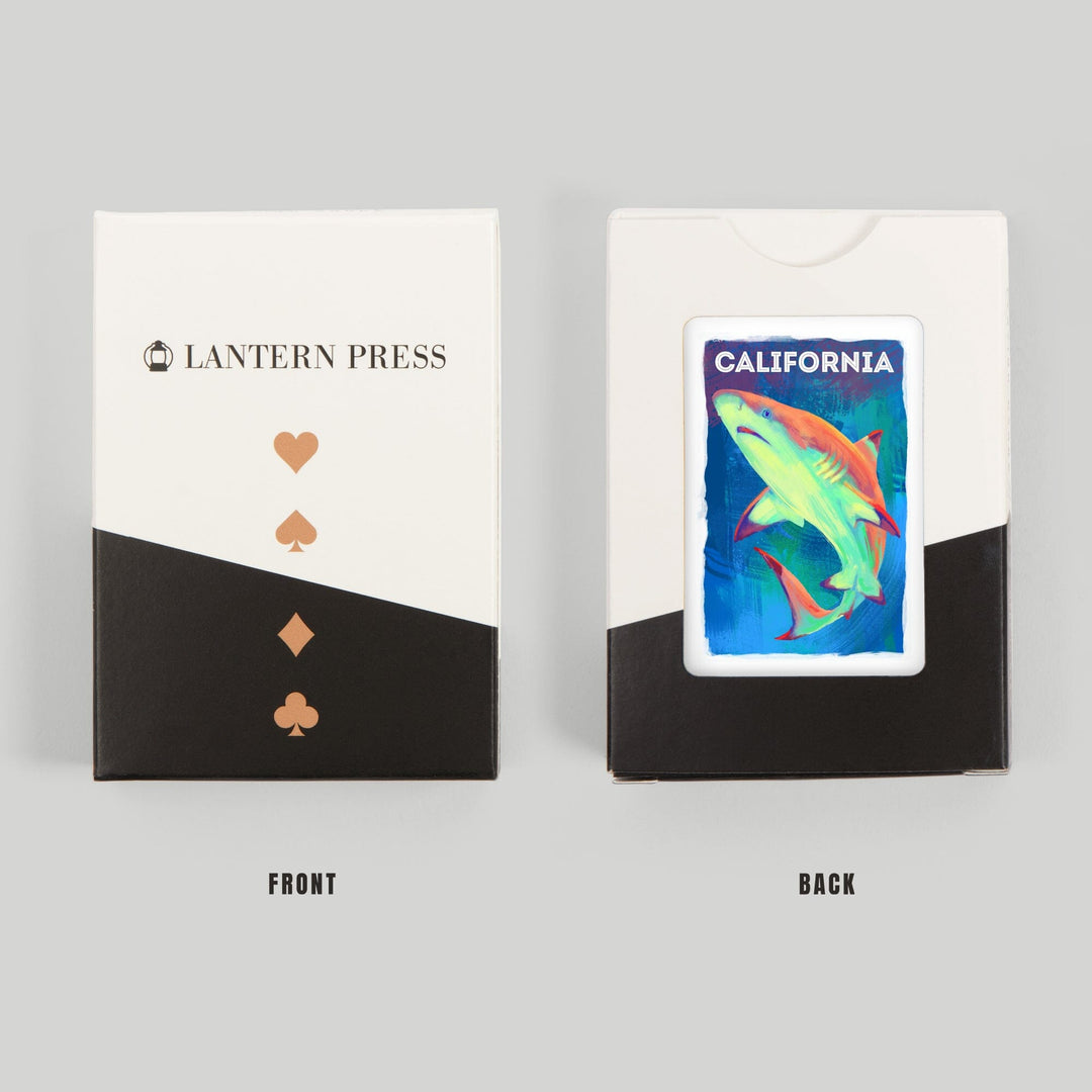 Playing Cards, California, Vivid, Blacktip Shark, 52 Card Deck with Jokers in Box, Unique Art Cards Lantern Press 