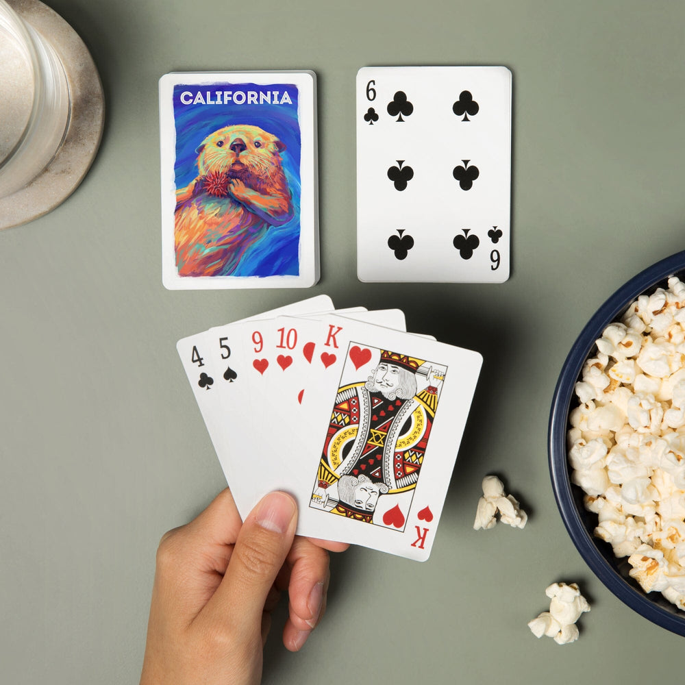 Playing Cards, California, Vivid, Sea Otter, 52 Card Deck with Jokers in Box, Unique Art Cards Lantern Press 