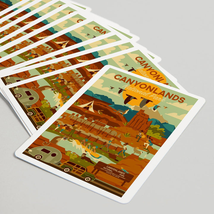 Playing Cards, Canyonlands National Park, Utah, Geometric National Park Series, 52 Card Deck with Jokers in Box, Unique Art Cards Lantern Press 