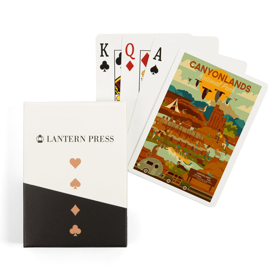 Playing Cards, Canyonlands National Park, Utah, Geometric National Park Series, 52 Card Deck with Jokers in Box, Unique Art Cards Lantern Press 