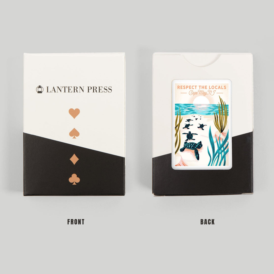 Playing Cards, Cape May, New Jersey, Courageous Explorer Collection, Respect the Locals, 52 Card Deck with Jokers in Box, Unique Art Cards Lantern Press 