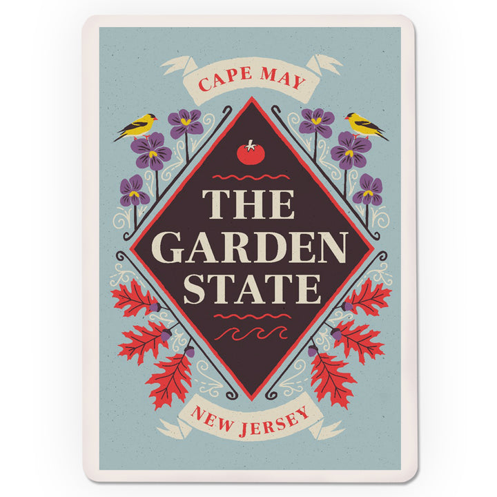 Playing Cards, Cape May, New Jersey, State Motto Crest, State Series, 52 Card Deck with Jokers in Box, Unique Art Cards Lantern Press 