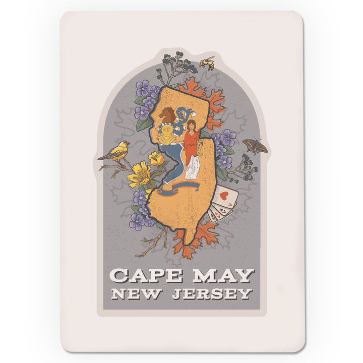Playing Cards, Cape May, New Jersey, State Treasure Trove, State Series, 52 Card Deck with Jokers in Box, Unique Art Cards Lantern Press 