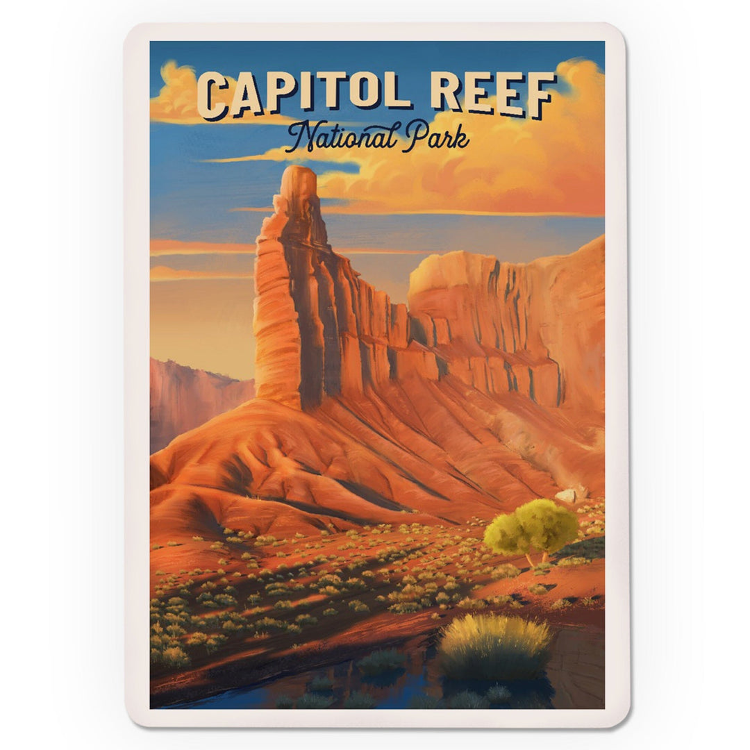Playing Cards, Capitol Reef National Park, Utah, Oil Painting, 52 Card Deck with Jokers in Box, Unique Art Cards Lantern Press 