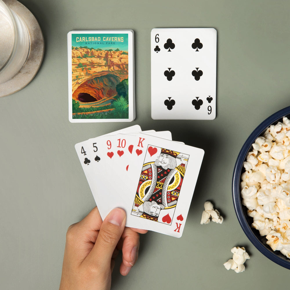 Playing Cards, Carlsbad Caverns National Park, Oil Painting, 52 Card Deck with Jokers in Box, Unique Art Cards Lantern Press 