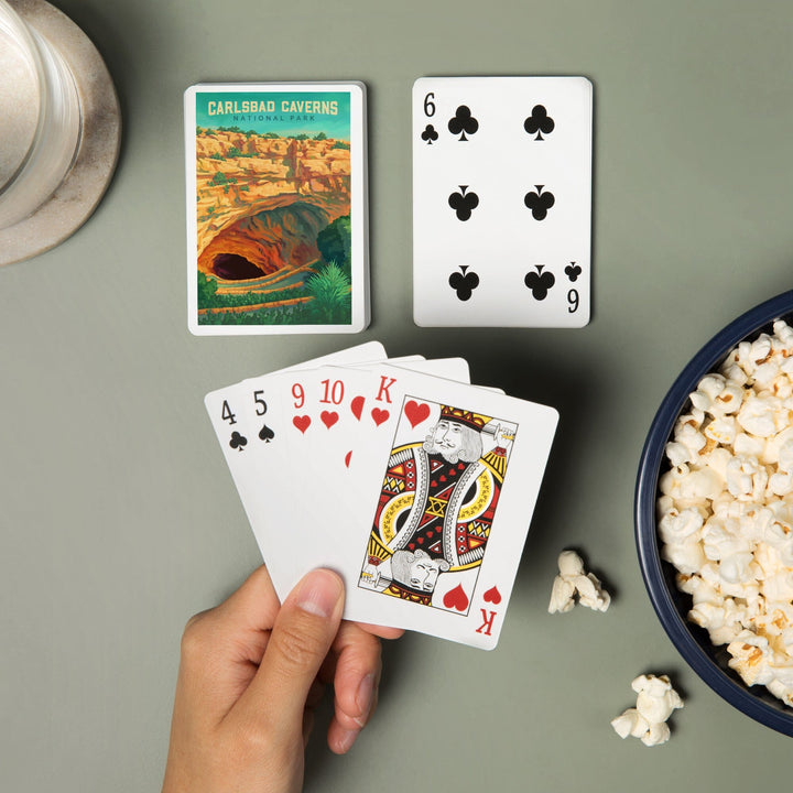 Playing Cards, Carlsbad Caverns National Park, Oil Painting, 52 Card Deck with Jokers in Box, Unique Art Cards Lantern Press 