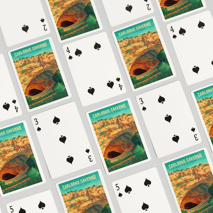 Playing Cards, Carlsbad Caverns National Park, Oil Painting, 52 Card Deck with Jokers in Box, Unique Art Cards Lantern Press 