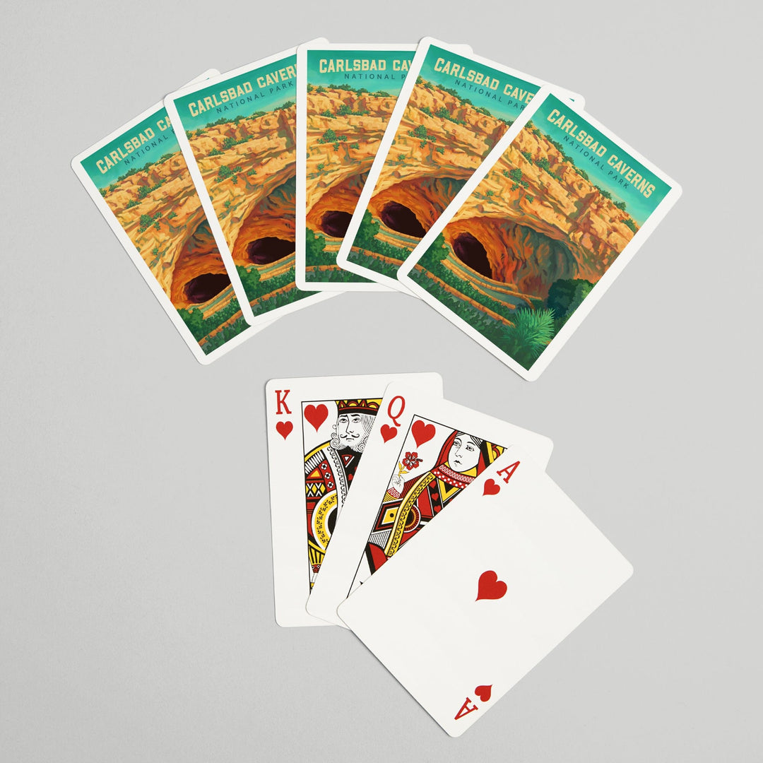 Playing Cards, Carlsbad Caverns National Park, Oil Painting, 52 Card Deck with Jokers in Box, Unique Art Cards Lantern Press 