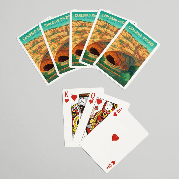 Playing Cards, Carlsbad Caverns National Park, Oil Painting, 52 Card Deck with Jokers in Box, Unique Art Cards Lantern Press 