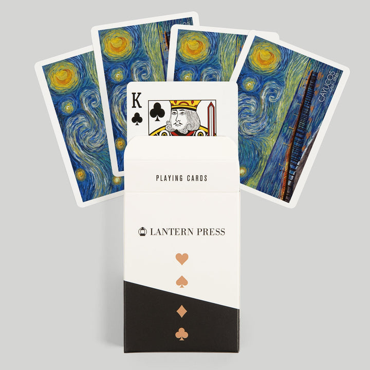 Playing Cards, Cayucos, California, Pier, Starry Night, 52 Card Deck with Jokers in Box, Unique Art Cards Lantern Press 