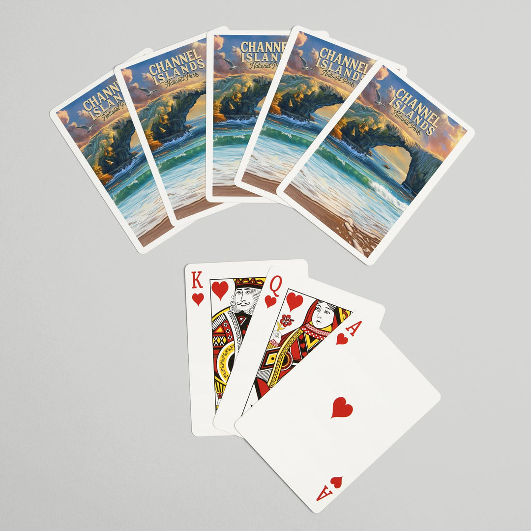 Playing Cards, Channel Islands National Park, California, Oil Painting, 52 Card Deck with Jokers in Box, Unique Art Cards Lantern Press 