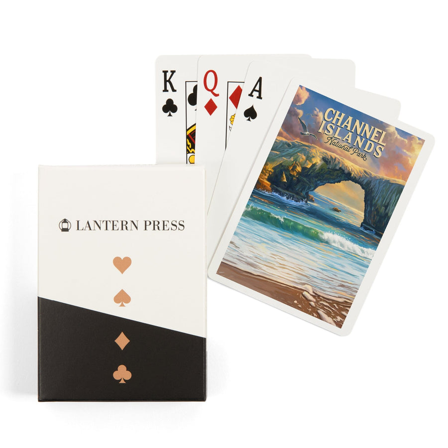 Playing Cards, Channel Islands National Park, California, Oil Painting, 52 Card Deck with Jokers in Box, Unique Art Cards Lantern Press 