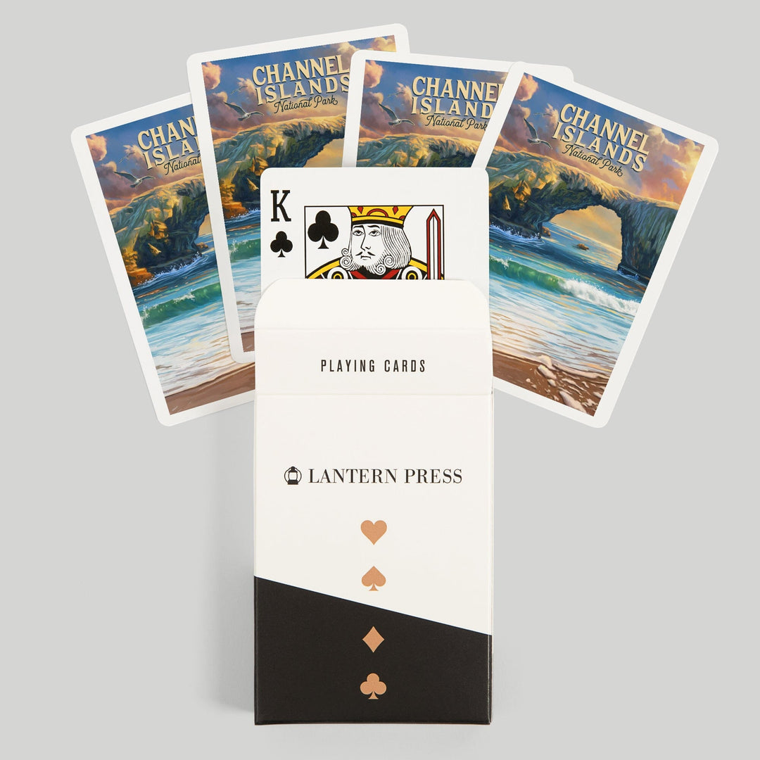 Playing Cards, Channel Islands National Park, California, Oil Painting, 52 Card Deck with Jokers in Box, Unique Art Cards Lantern Press 