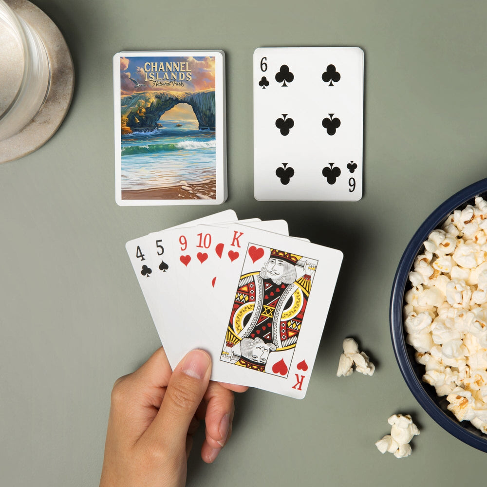 Playing Cards, Channel Islands National Park, California, Oil Painting, 52 Card Deck with Jokers in Box, Unique Art Cards Lantern Press 