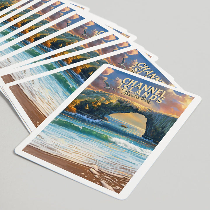 Playing Cards, Channel Islands National Park, California, Oil Painting, 52 Card Deck with Jokers in Box, Unique Art Cards Lantern Press 
