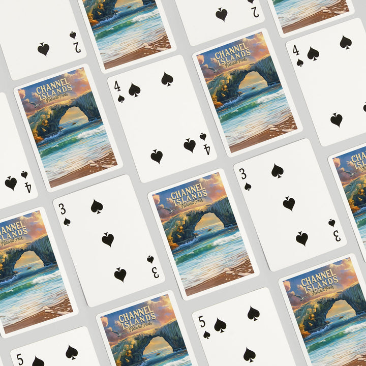 Playing Cards, Channel Islands National Park, California, Oil Painting, 52 Card Deck with Jokers in Box, Unique Art Cards Lantern Press 