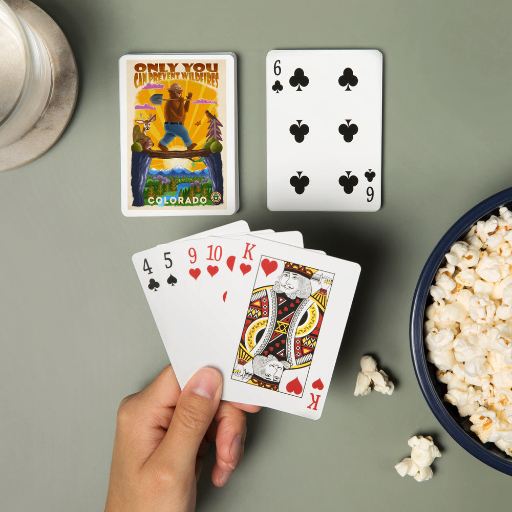 Playing Cards, Colorado, Smokey Bear and Friends, Only You, Mid-Century Inspired, Officially Licensed, 52 Card Deck with Jokers in Box, Unique Art Cards Lantern Press 