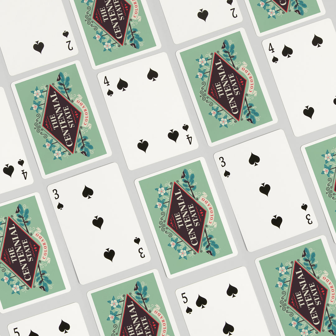 Playing Cards, Colorado, State Motto Crest, State Series, 52 Card Deck with Jokers in Box, Unique Art Cards Lantern Press 