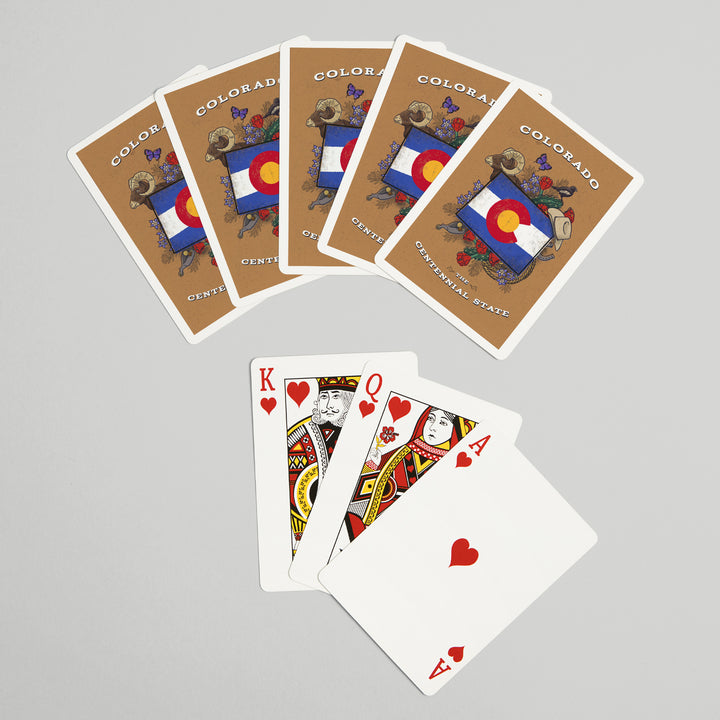 Playing Cards, Colorado, State Treasure Trove, State Series, 52 Card Deck with Jokers in Box, Unique Art Cards Lantern Press 