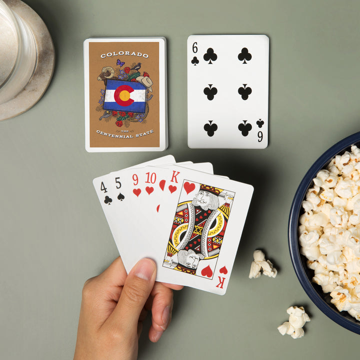 Playing Cards, Colorado, State Treasure Trove, State Series, 52 Card Deck with Jokers in Box, Unique Art Cards Lantern Press 