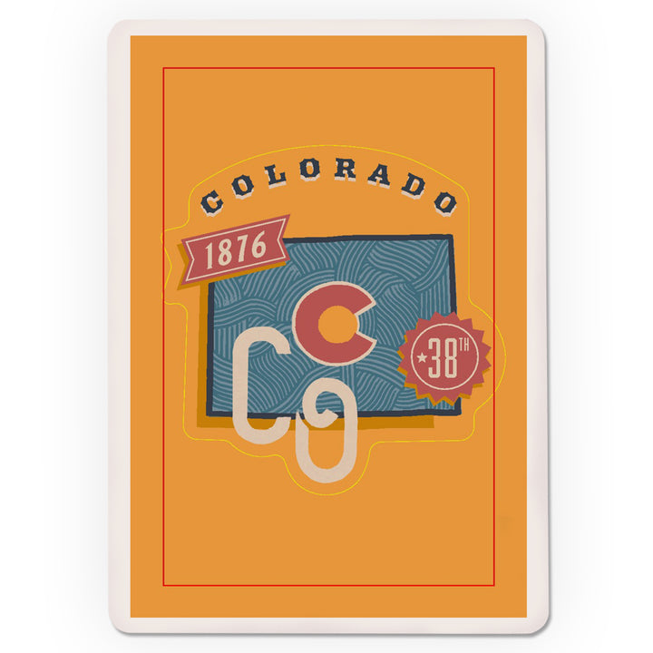 Playing Cards, Colorado, Statehood, State Series, 52 Card Deck with Jokers in Box, Unique Art Cards Lantern Press 
