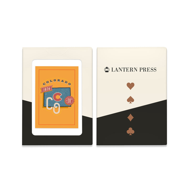 Playing Cards, Colorado, Statehood, State Series, 52 Card Deck with Jokers in Box, Unique Art Cards Lantern Press 