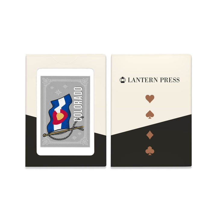 Playing Cards, Colorado, Waving State Flag, State Series, 52 Card Deck with Jokers in Box, Unique Art Cards Lantern Press 
