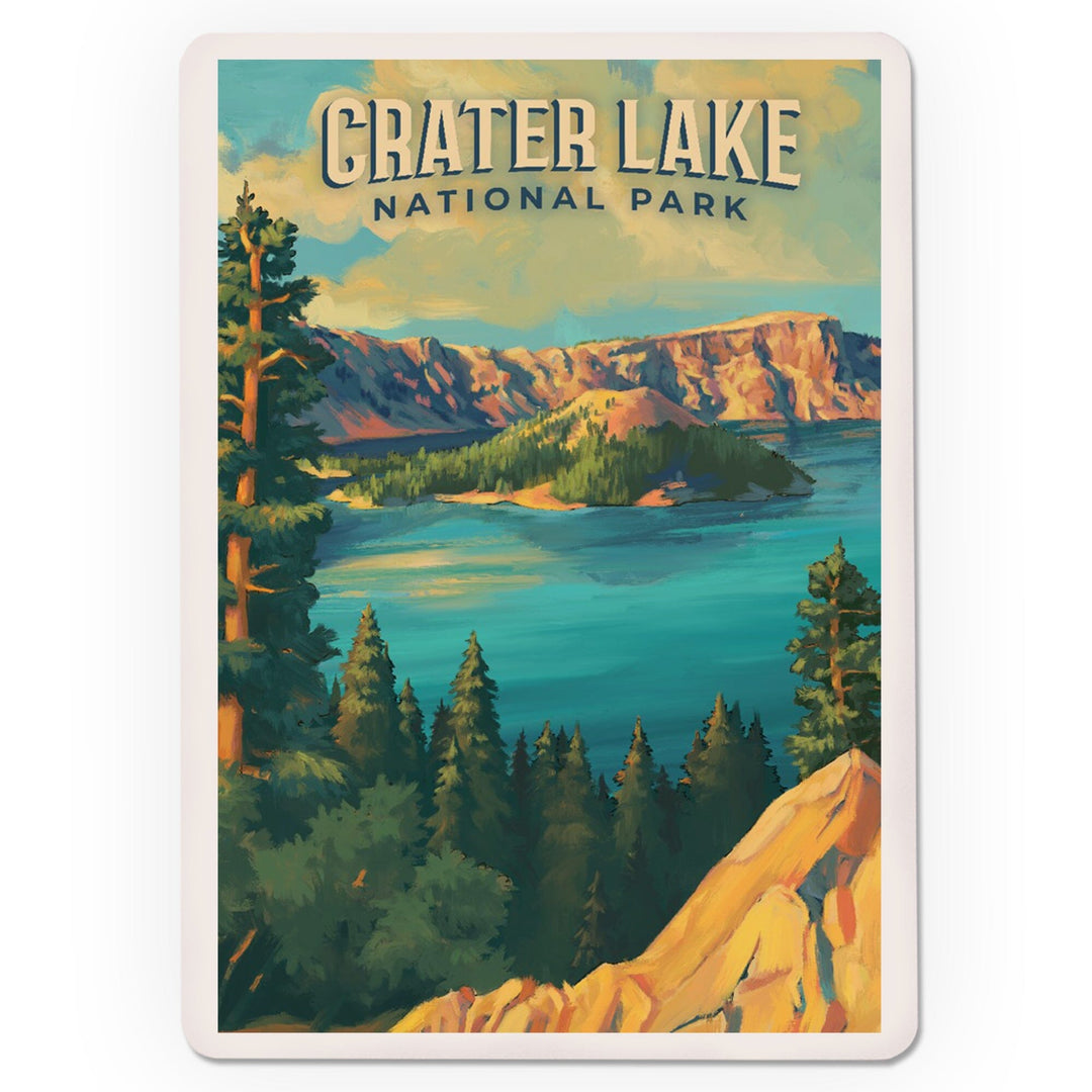 Playing Cards, Crater Lake National Park, Oregon, Oil Painting National Park Series, 52 Card Deck with Jokers in Box, Unique Art Cards Lantern Press 