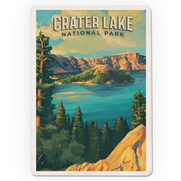 Playing Cards, Crater Lake National Park, Oregon, Oil Painting National Park Series, 52 Card Deck with Jokers in Box, Unique Art Cards Lantern Press 