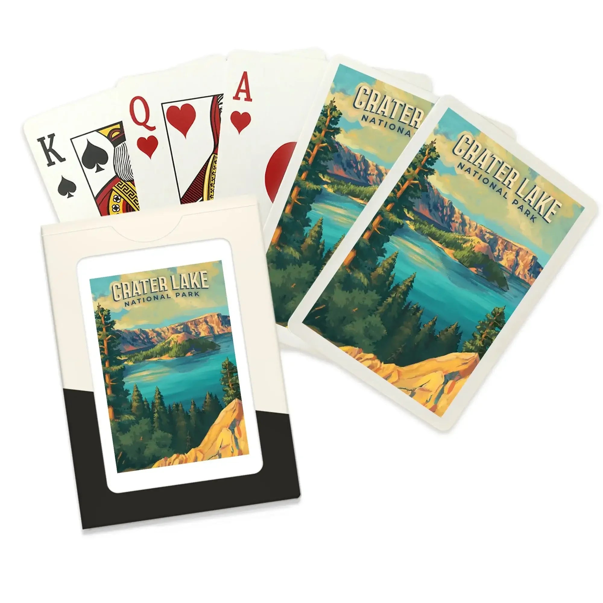 Playing Cards, Crater Lake National Park, Oregon, Oil Painting