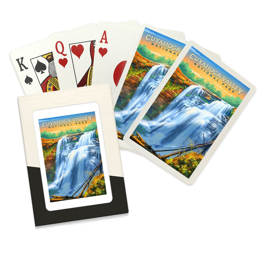 Playing Cards, Cuyahoga Valley National Park, Ohio, Oil Painting, 52 Card Deck with Jokers in Box, Unique Art Cards Lantern Press 