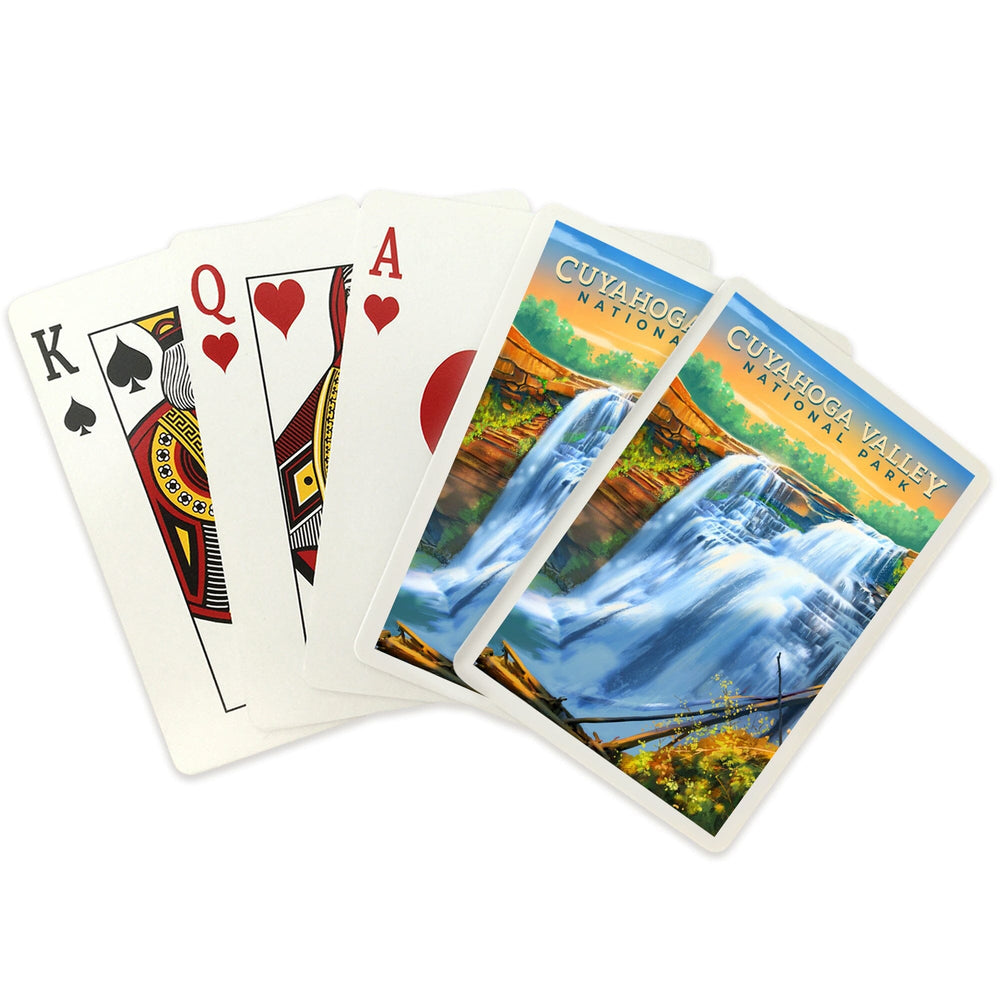 Playing Cards, Cuyahoga Valley National Park, Ohio, Oil Painting, 52 Card Deck with Jokers in Box, Unique Art Cards Lantern Press 