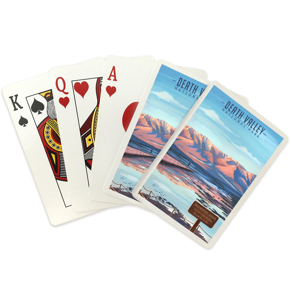 Playing Cards, Death Valley National Park, California, Badwater Basin, Oil Painting, 52 Card Deck with Jokers in Box, Unique Art Cards Lantern Press 