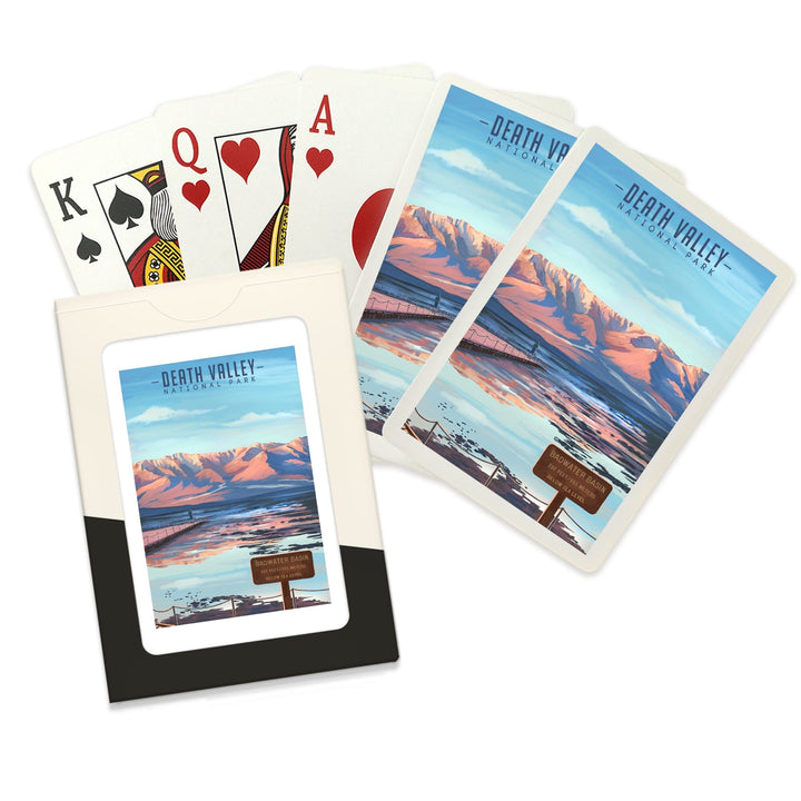 Playing Cards, Death Valley National Park, California, Badwater Basin, Oil Painting, 52 Card Deck with Jokers in Box, Unique Art Cards Lantern Press 
