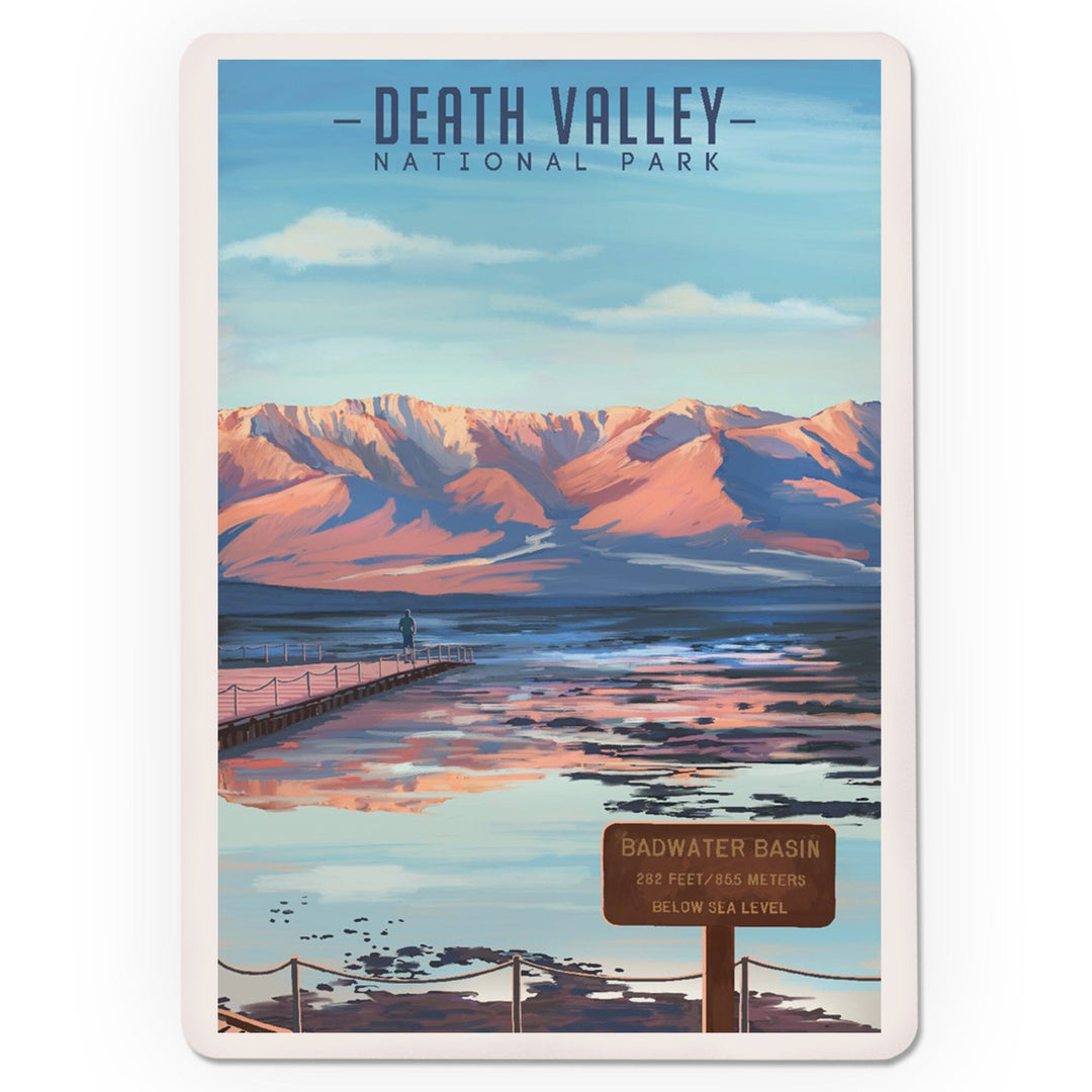 Playing Cards, Death Valley National Park, California, Badwater Basin, Oil Painting, 52 Card Deck with Jokers in Box, Unique Art Cards Lantern Press 