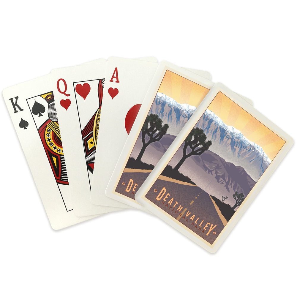 Playing Cards, Death Valley National Park, California, Lithograph, 52 Card Deck with Jokers in Box, Unique Art Cards Lantern Press 