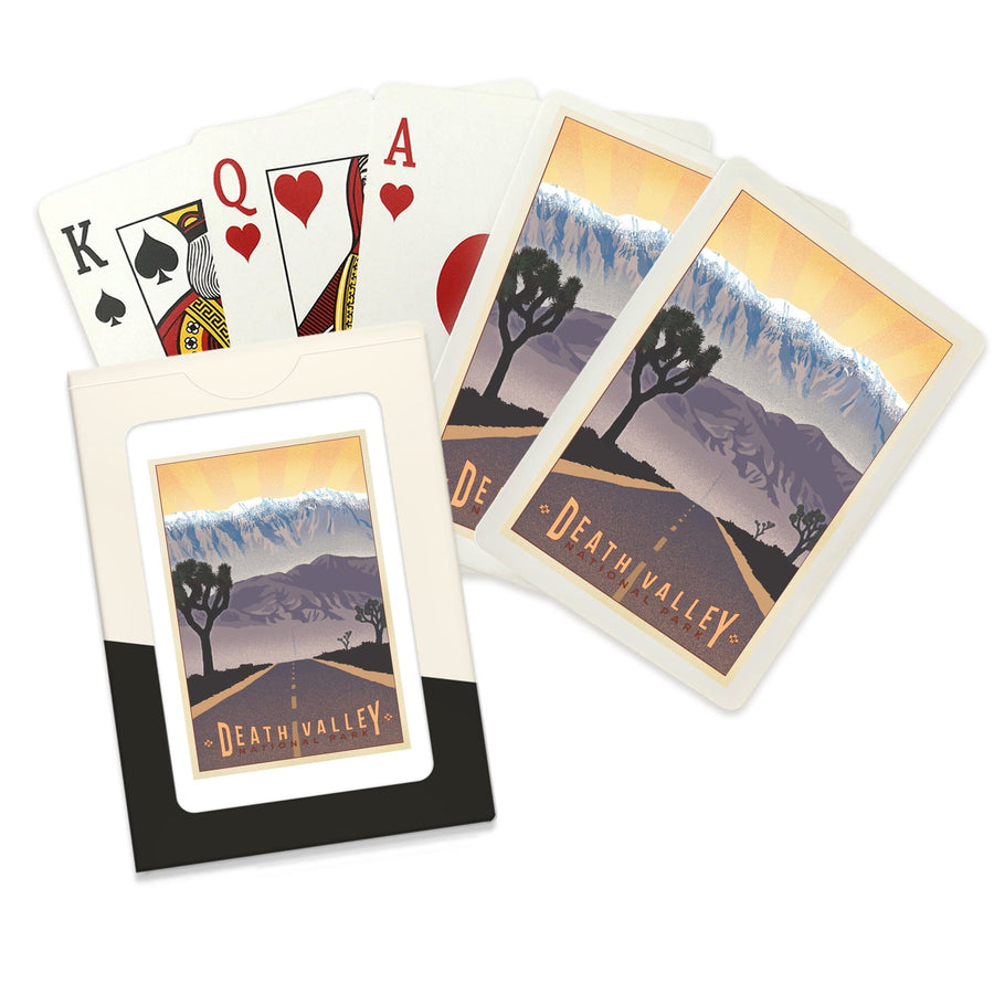 Playing Cards, Death Valley National Park, California, Lithograph, 52 Card Deck with Jokers in Box, Unique Art Cards Lantern Press 