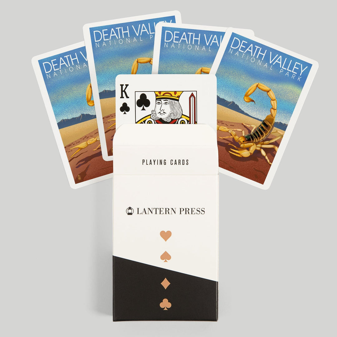 Playing Cards, Death Valley National Park, California, Lithograph, Scorpion, 52 Card Deck with Jokers in Box, Unique Art Cards Lantern Press 