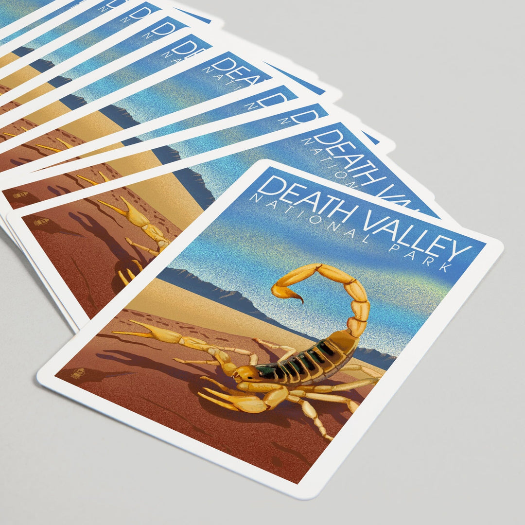 Playing Cards, Death Valley National Park, California, Lithograph, Scorpion, 52 Card Deck with Jokers in Box, Unique Art Cards Lantern Press 
