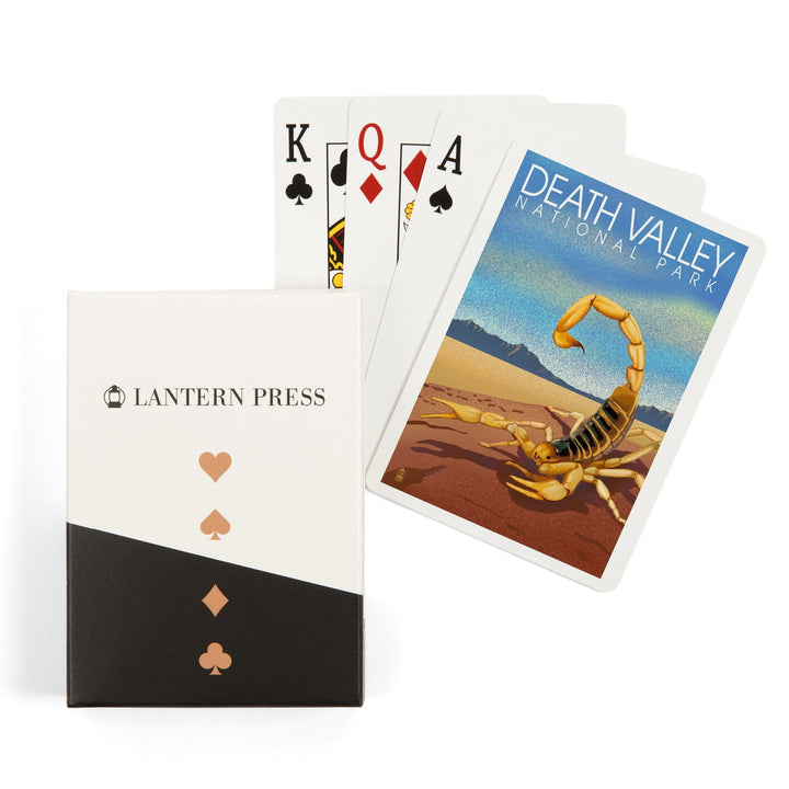 Playing Cards, Death Valley National Park, California, Lithograph, Scorpion, 52 Card Deck with Jokers in Box, Unique Art Cards Lantern Press 